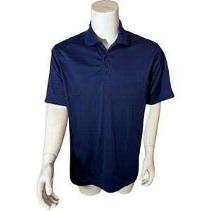 Nike Golf Polo Shirt Dri-Fit Navy Blue Mens Large Short Sleeve
